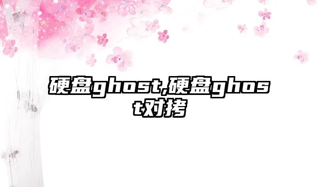 硬盤ghost,硬盤ghost對(duì)拷