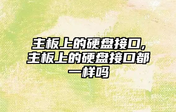 主板上的硬盤(pán)接口,主板上的硬盤(pán)接口都一樣嗎