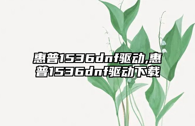 惠普1536dnf驅動,惠普1536dnf驅動下載