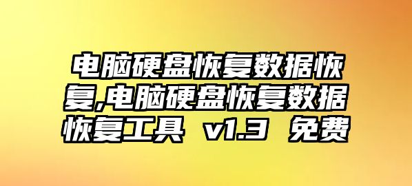 電腦硬盤(pán)恢復(fù)數(shù)據(jù)恢復(fù),電腦硬盤(pán)恢復(fù)數(shù)據(jù)恢復(fù)工具 v1.3 免費(fèi)