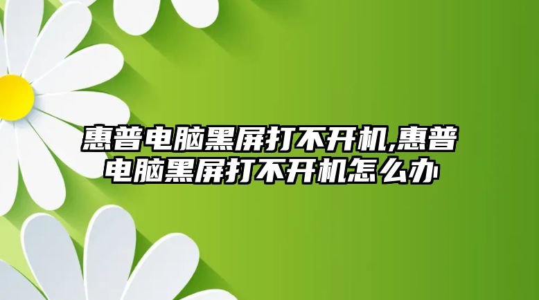 惠普電腦黑屏打不開機(jī),惠普電腦黑屏打不開機(jī)怎么辦